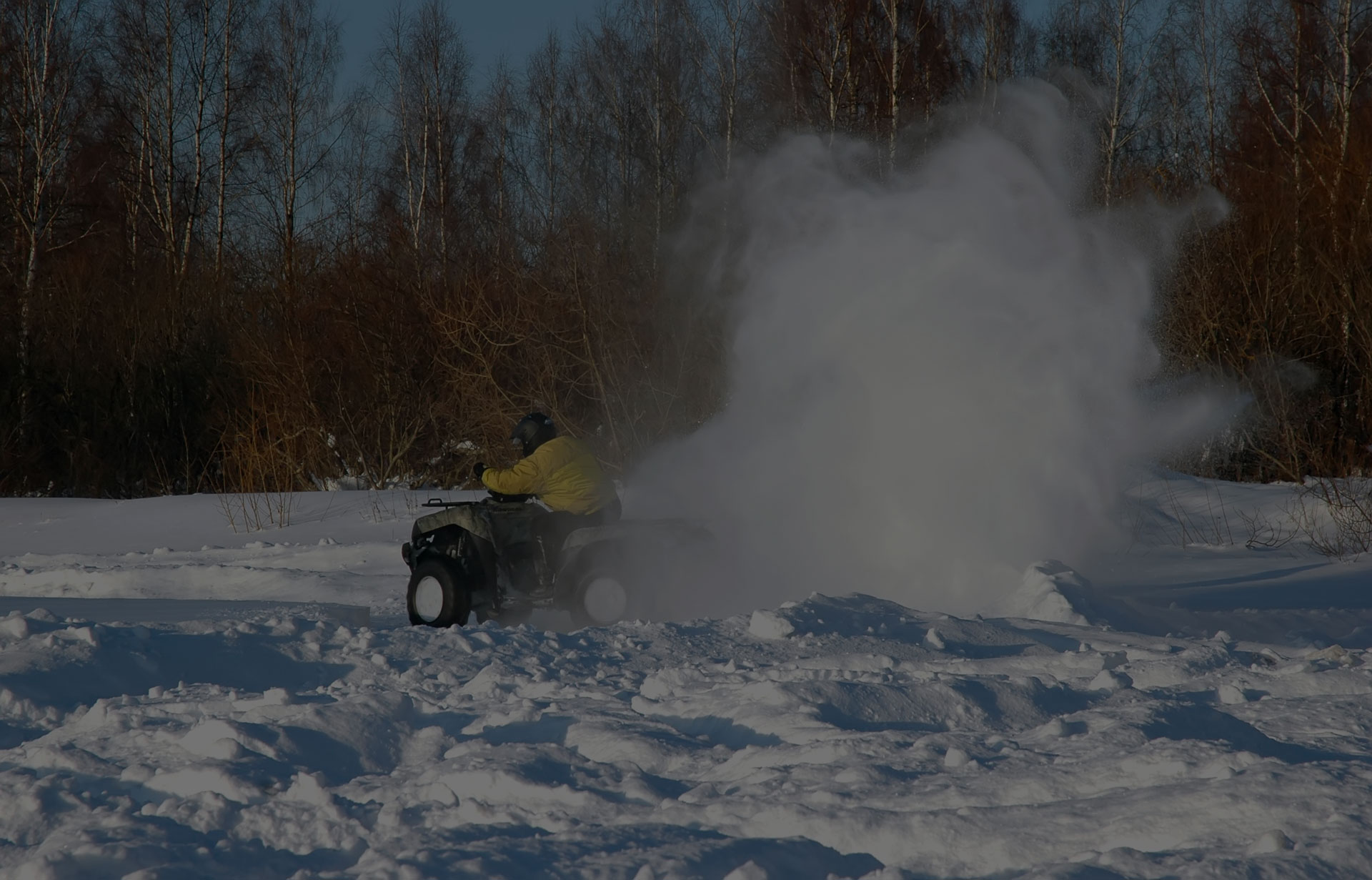 Atv bike on snow